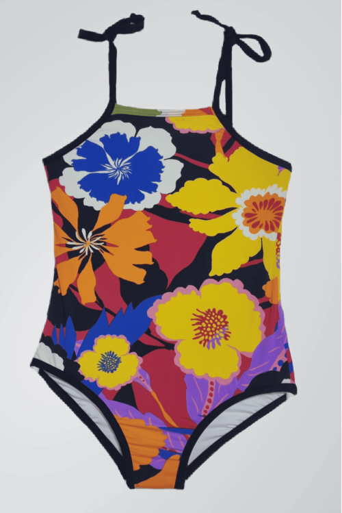 Maiô Infantil Cecília Hibiscos de Verão