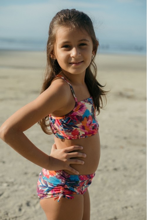 Biquíni Infantil Naomi Orquídeas
